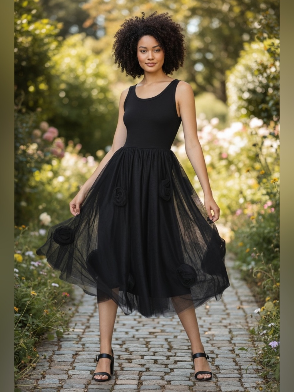 Elegant Black Sleeveless Dress